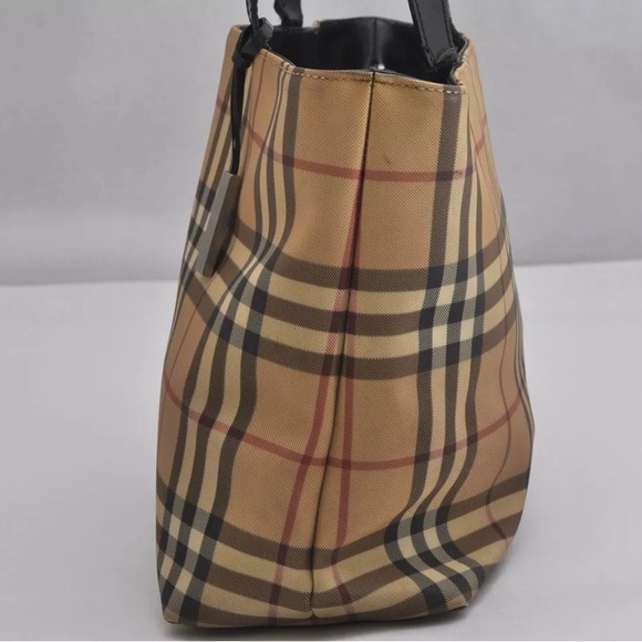 Authentic BURBERRY Vintage Nova Check Leather Hand Bag Beige (need to be fixed) - Picture 7 of 16